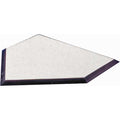The Athletic Specialties Official Home Plate: HB1 features a white pentagonal design with black beveled edges in official size, from the Athletic Specialties brand, displayed against a plain white background.