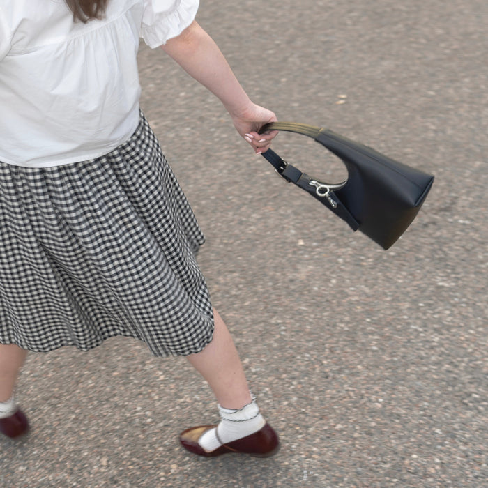 Black Baggu Leather Hand Bag at Golden Rule Gallery