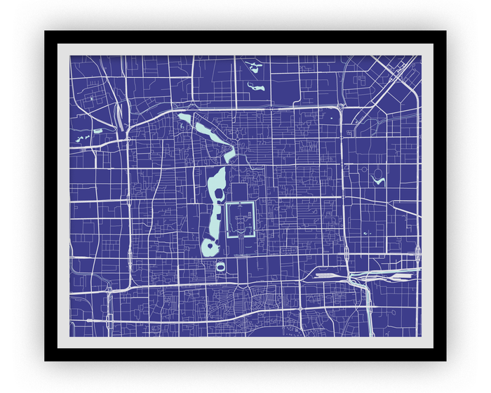 Beijing Map Print - Choose your color