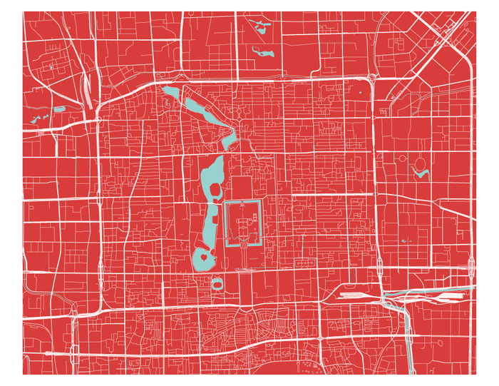 Beijing Map Print - Choose your color