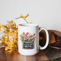 Best Mom Flower Mug Oval Pail 15oz