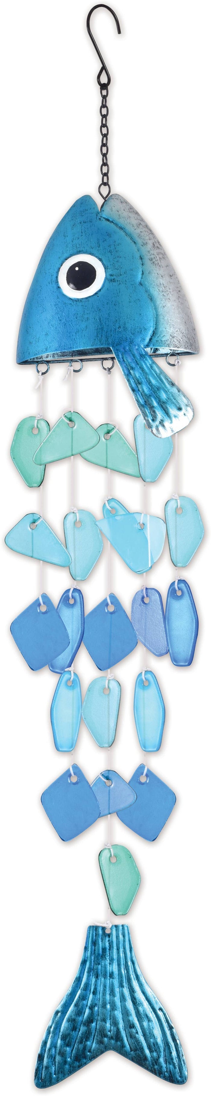 Blue-Fish Glass Chime