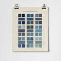 Blue Watercolor Swatches Fine Art Print