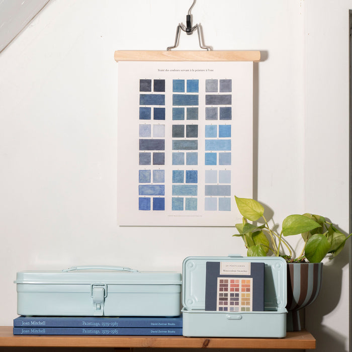 Blue Watercolor Swatches Fine Art Print