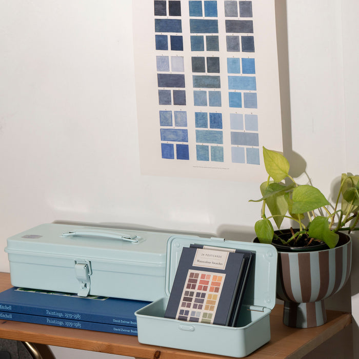 Blue Watercolor Swatches Fine Art Print