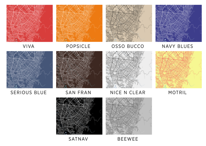 Bogota Map Print - Choose your color