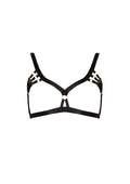 Bordelle Signature Wireless Satin Black Ouvert Bondage Belle Frame Bra - House Of Huntington