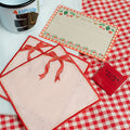 Set of Embroidered Bow Cocktail Napkins