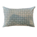 BROWN AND TEAL LUMBAR, BROWN VELVET OR BLUE STRIE BACK