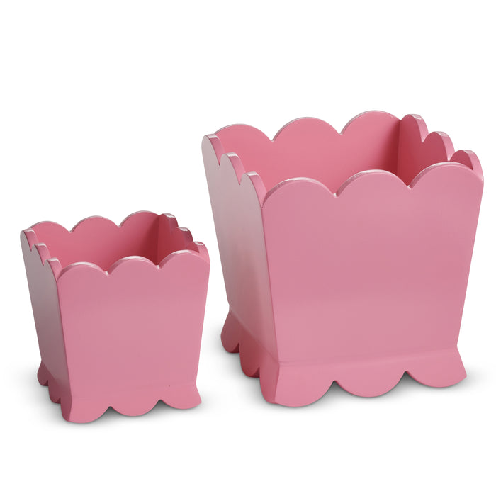 Bubblegum Scalloped Planter