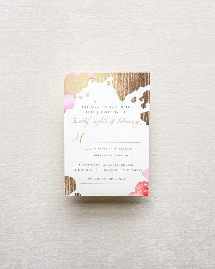 Chloe Reply Card - PInk