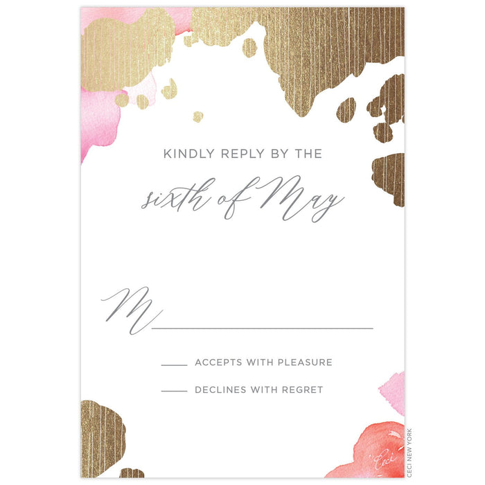 Chloe Reply Card - PInk