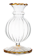 COLORED BUD VASE AMBER TRIM
