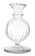 COLORED BUD VASE WITH PINK TRIM