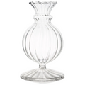 COLORED GLASS BUD VASE, CLEAR