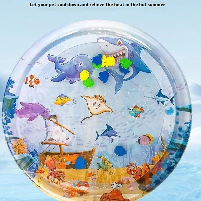 Ocean World pattern on Cooling Water Mat for Pets