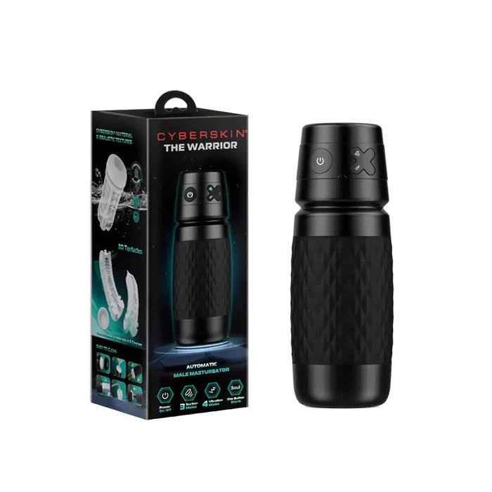 The Warrior Sucking & Vibrating Masturbator - Black