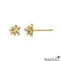 Dandelion Stud Earrings Gold Tiny