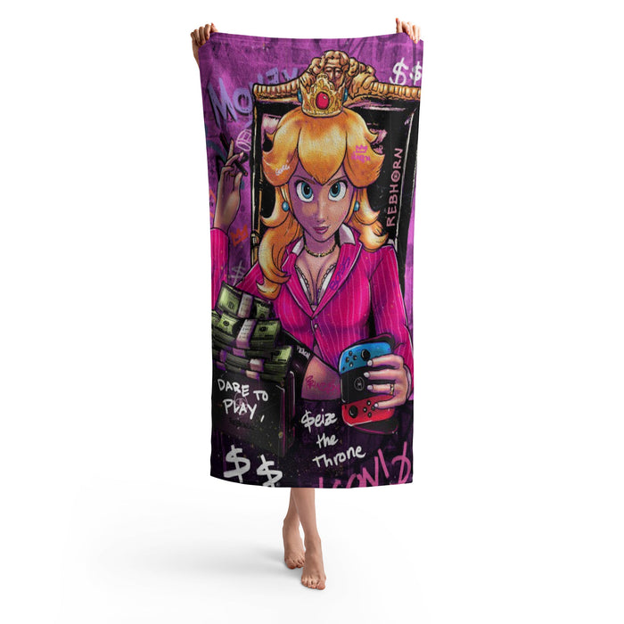 DARE TO PLAY, SEIZE THE THRONE BEACH TOWEL - REBHORN DESIGN