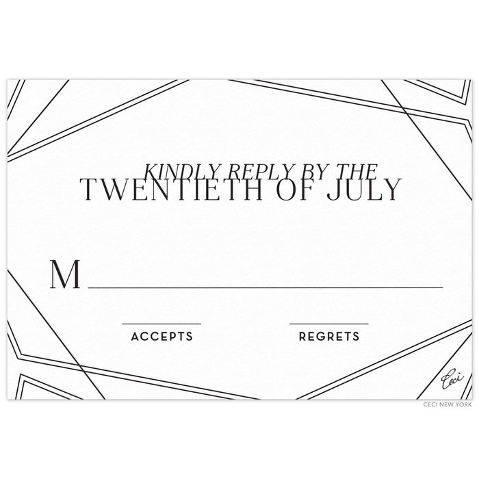 Diamond Faceted Reply Card