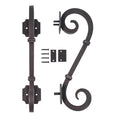 Edition hand forged black iron pull handle.