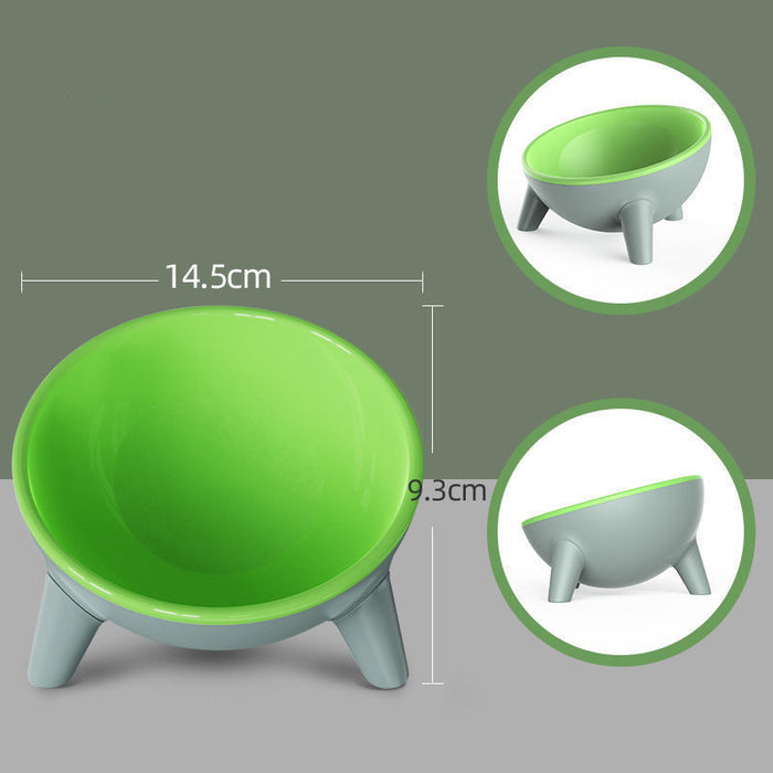 Moff Green Elevated Pet Bowl With Stand with dimensions