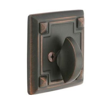 Emtek Arts & Crafts Single Sided Deadbolt in Oil Rubbed Bronze