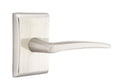 Emtek Poseidon Lever with Neos Rosette in Satin Nickel