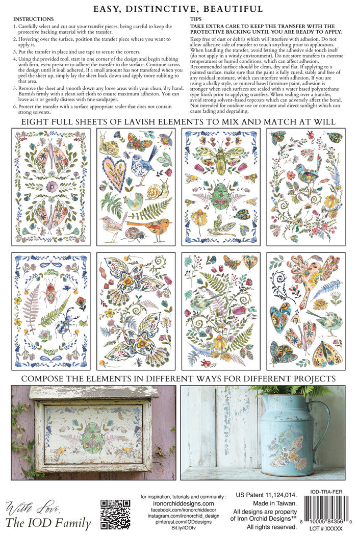 Fern Fables IOD Transfer | 8 Pages | 8” x 12” | Full Color
