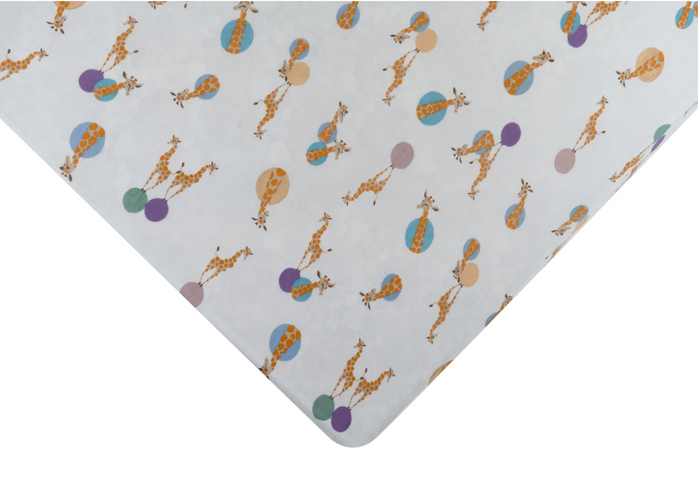 Fitted Crib Sheet (Bamboo) - Giraffe Shapes