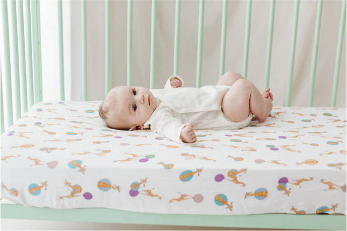 Fitted Crib Sheet (Bamboo) - Giraffe Shapes