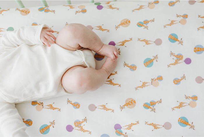 Fitted Crib Sheet (Bamboo) - Giraffe Shapes