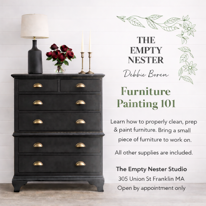 Furniture 101 at The Empty Nester Studio Franklin MA  Saturday 9/26/26 10 am - 1 pm