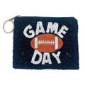 Gameday Football Beaded Pouch