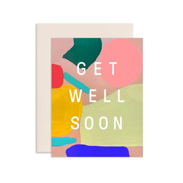 Hand Painted Get Well Soon Card