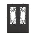 Golden Gate thermally broken flat top metal door in black finish.