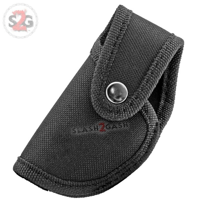 Gun-Shaped Spring Assisted Knife Black Pistol w/ Tan Grips Holster Sheath Cock Back Slide