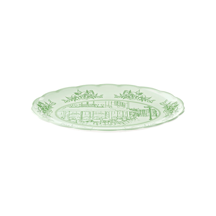 Guzzini Josephine Large Oval Serving Dish - Dusty Green