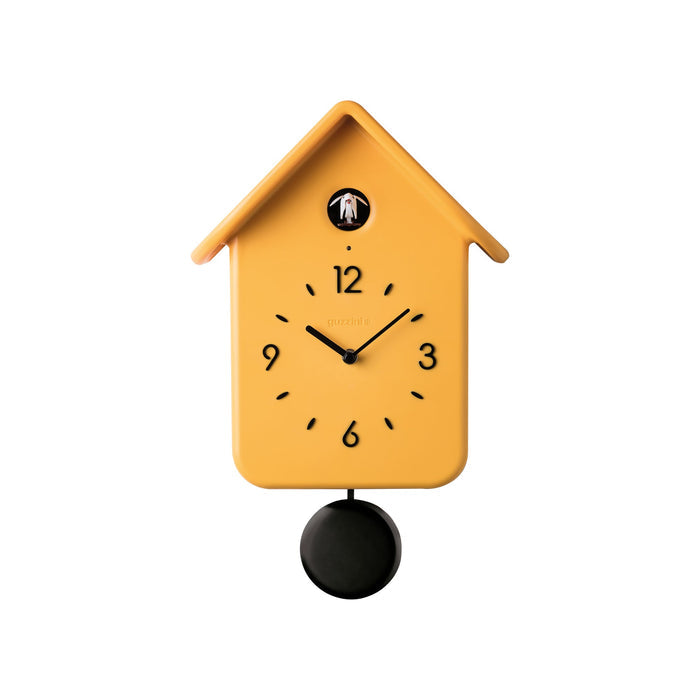 Guzzini QQ Cuckoo Clock with Pendulum - Ochre Yellow