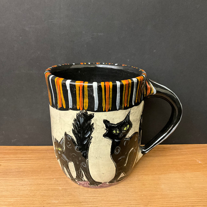 Halloween Mug with Scary Cats