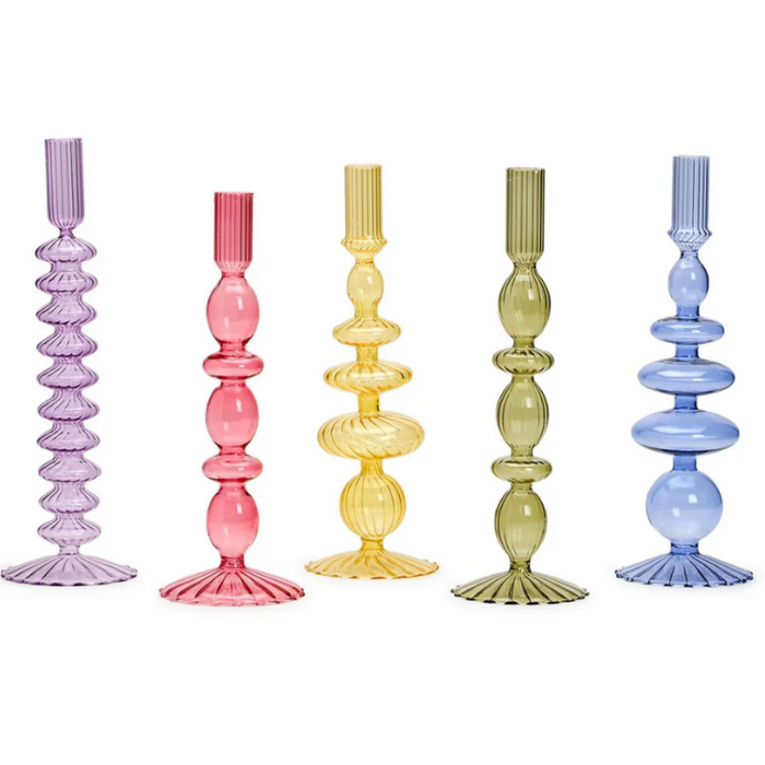 HAND BLOWN CANDLESTICKS
