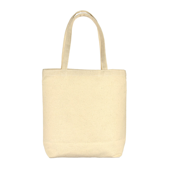 Beige tote bag on a white background