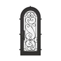 Hills thermally broken round top metal door with efficient glass in black color.