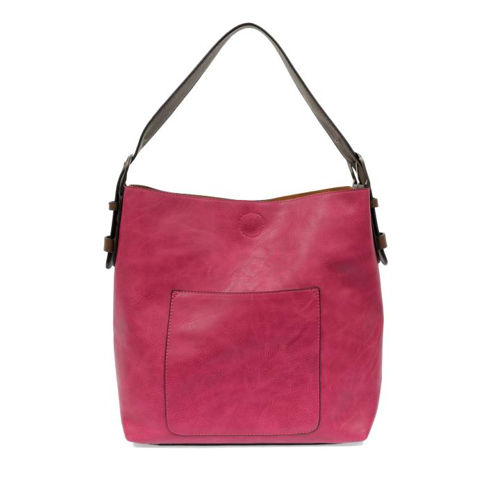 Hobo Handbag Orchid Flower/Coffee Handle