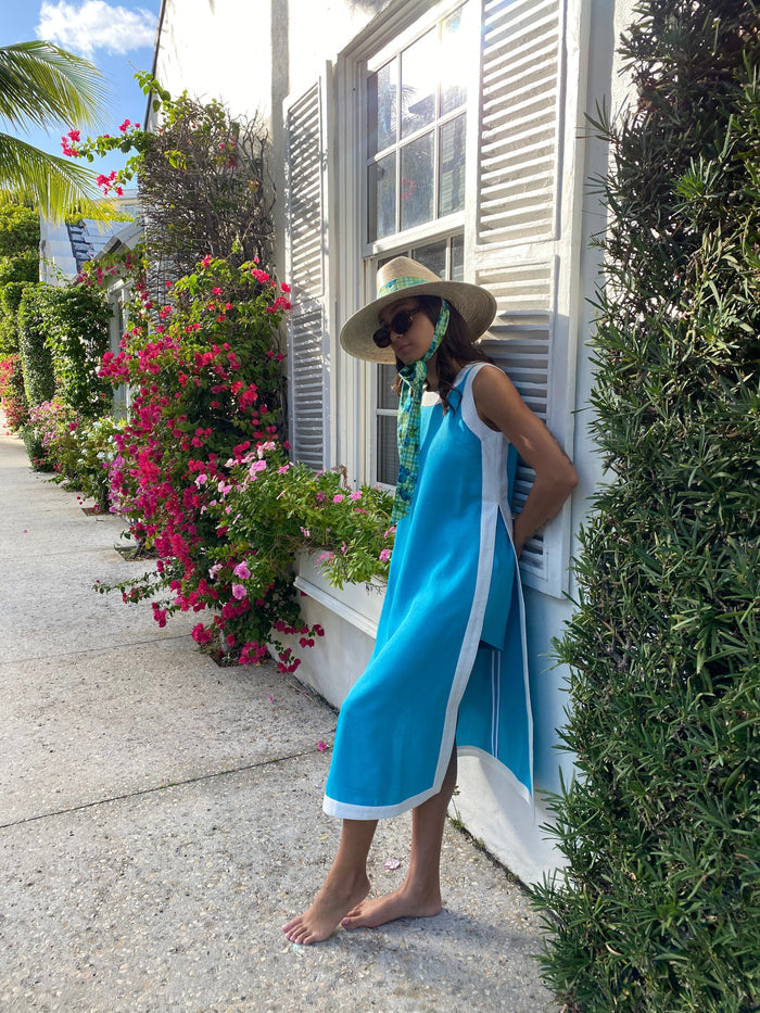 Hollyhock Sun Hat - White Long Grosgrain Ribbon