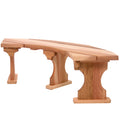 Quarter Round Backless Bench - Full View