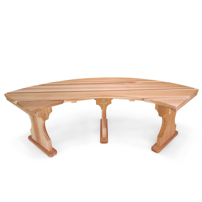 Quarter Round Backless Bench - Front View