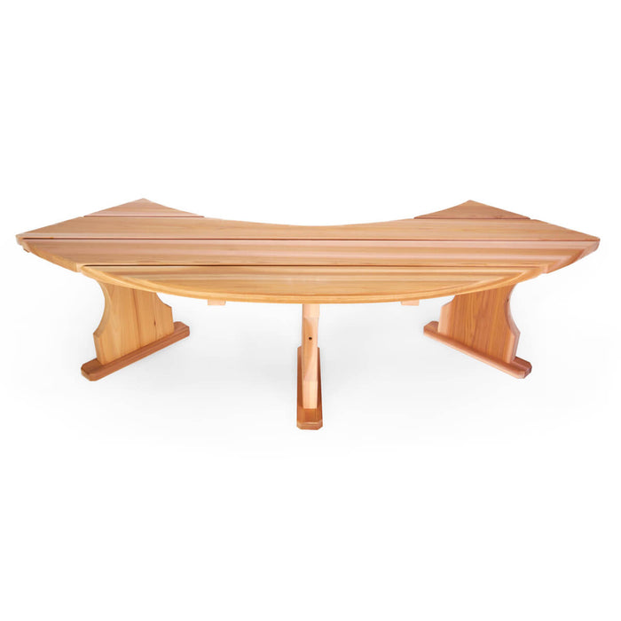 Quarter Round Backless Bench - Back View