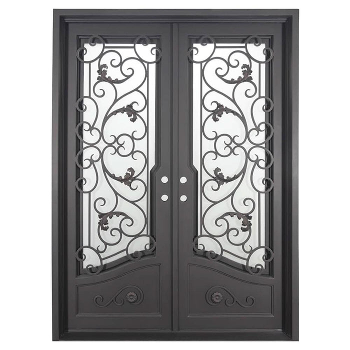 Hope square top door with thermal barrier in black finish.