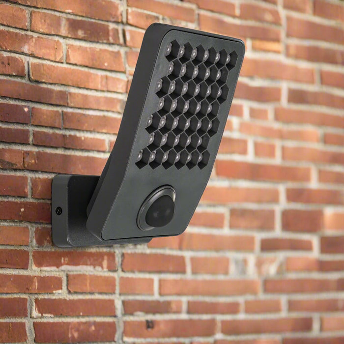 HV3721N-GRY-PIR - Favo Aluminium Grey 13.7W LED Floodlight with Sensor